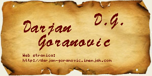 Darjan Goranović vizit kartica